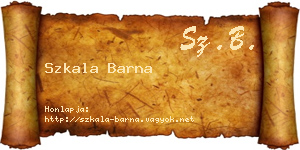Szkala Barna névjegykártya
